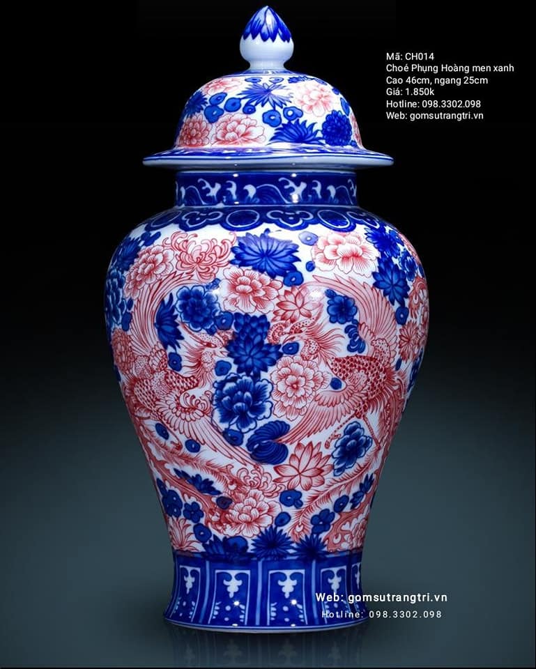 CHÓE PHỤNG HOÀNG MEN XANH